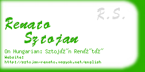 renato sztojan business card